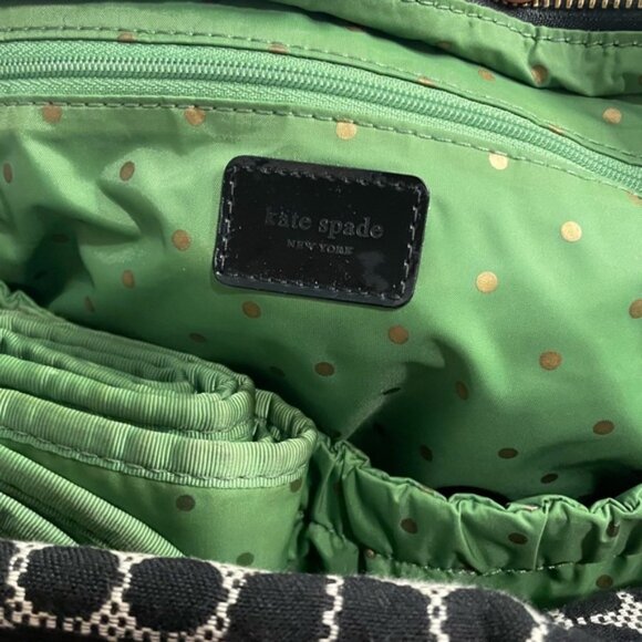 Kate Spade Diaper Bag Two Tone Classic Monogram w/ Stroller Strap & Changing Pad - Picture 9 of 9